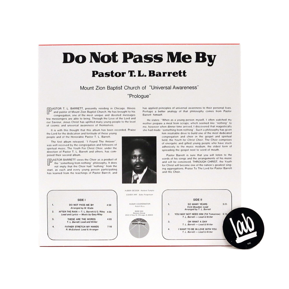 Pastor T.L. Barrett: Do Not Pass Me By Vol. I Vinyl 