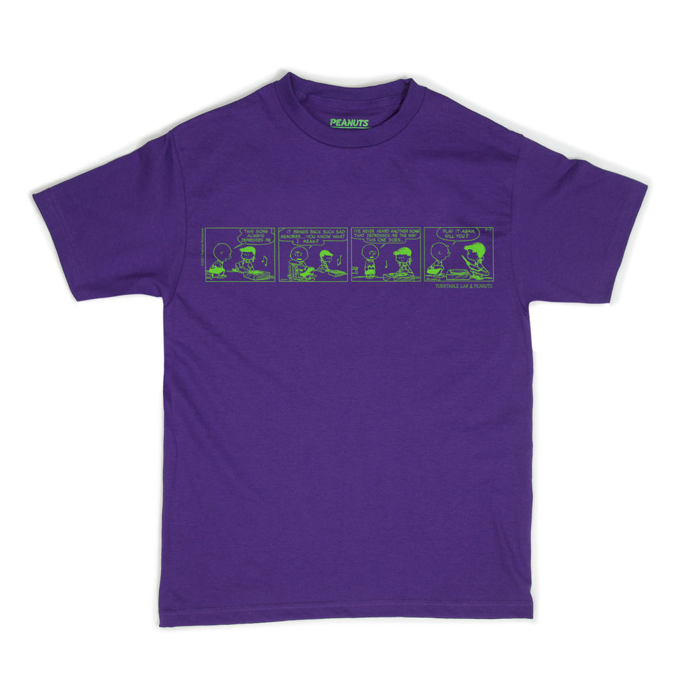 Turntable Lab: Peanuts Sad Song Shirt - Purple