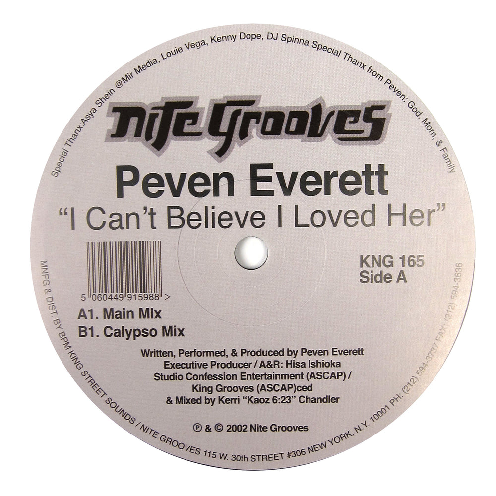 Peven Everett: I Can't Believe I Loved Her Vinyl 12"