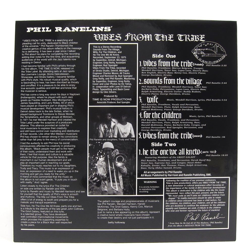 Phil Ranelin: Vibes From The Tribe (180g) Vinyl LP