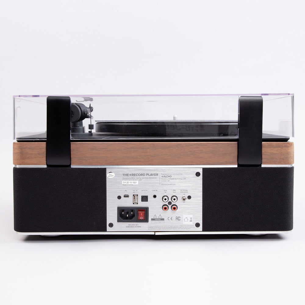 Plus Audio: The +Record Player Turntable + Integrated Audio System w/Bluetooth - Walnut