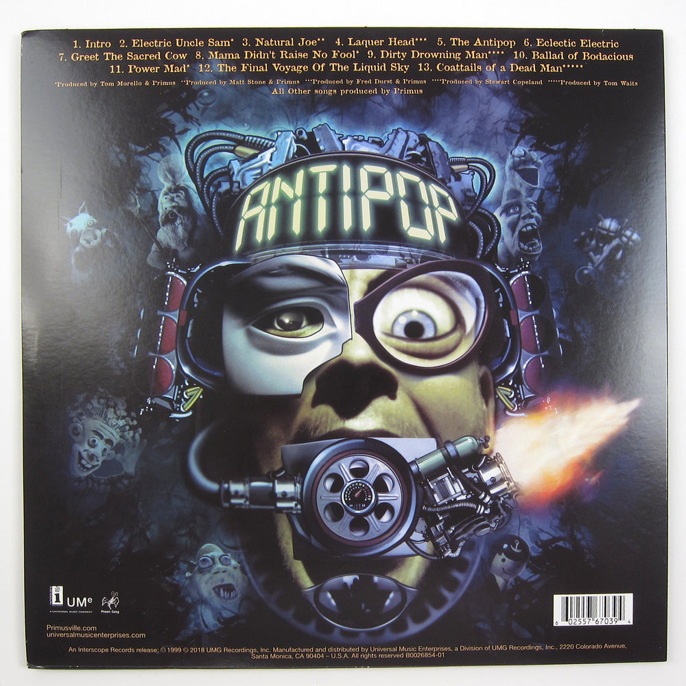 Primus: Antipop (180g, Colored Vinyl) Vinyl 2LP — TurntableLab.com