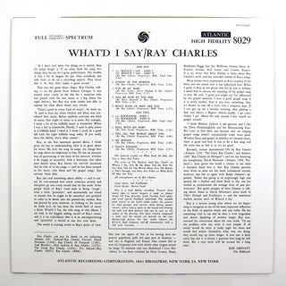 Ray Charles: What'd I Say (Indie Exclusive, Mono 180g) Vinyl LP
