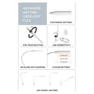 Reliable Corp.: f Clamp LED Turntable Lamp - White