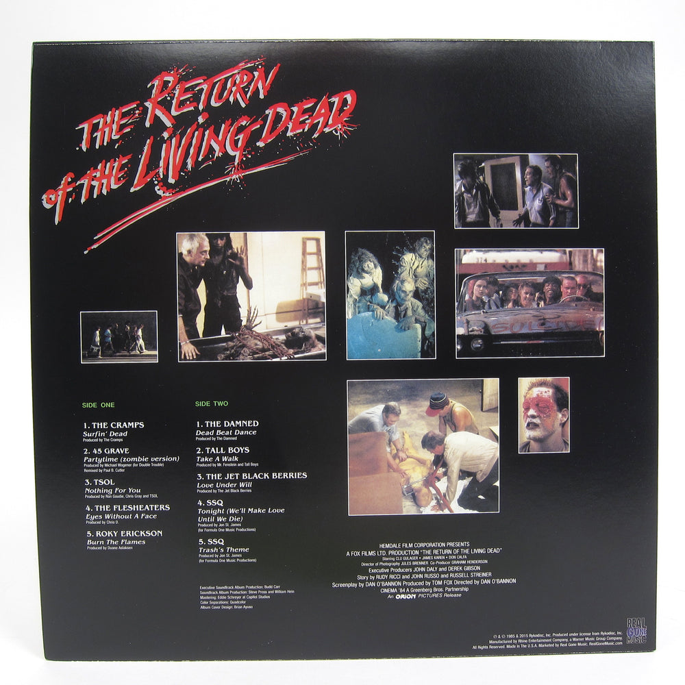 Real Gone Music: The Return Of The Living Dead Soundtrack (Bone White & Green Zombie Blood Colored Vinyl) Vinyl LP