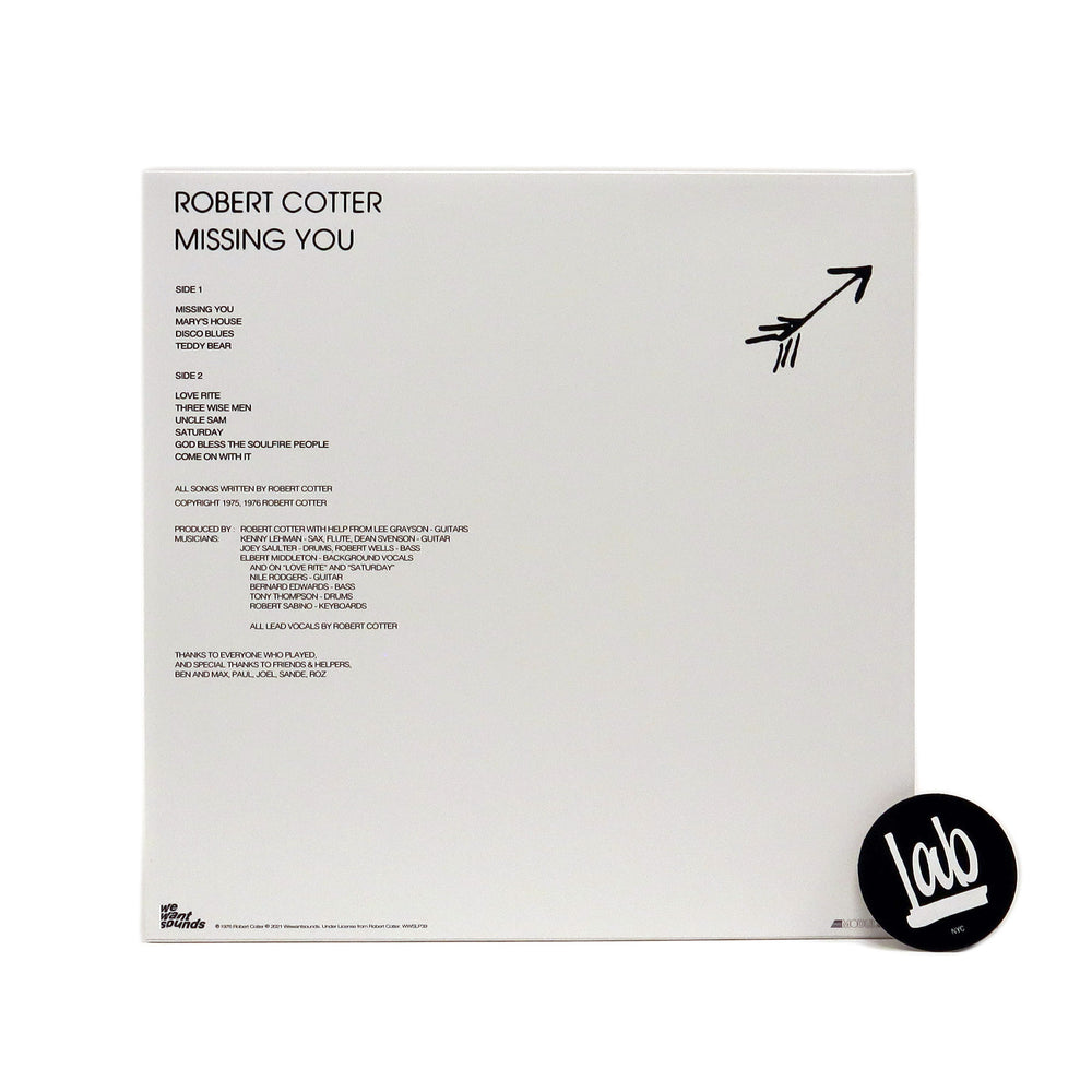Robert Cotter: Missing You Vinyl 