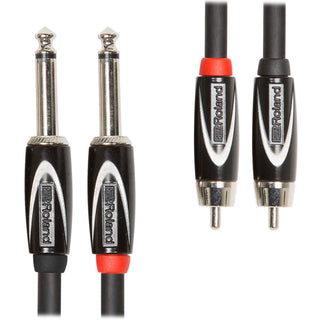 Roland: Black Series Cable - Dual 1/4" to RCA / 10 ft. (RCC-10-2R28)
