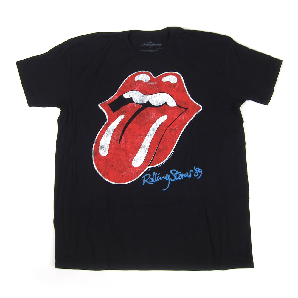 The Rolling Stones: Distressed 89 Tongue Shirt - Black