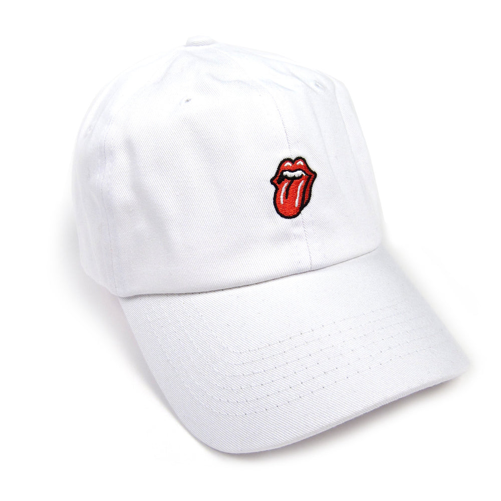 The Rolling Stones: Classic Logo Dad Hat - White