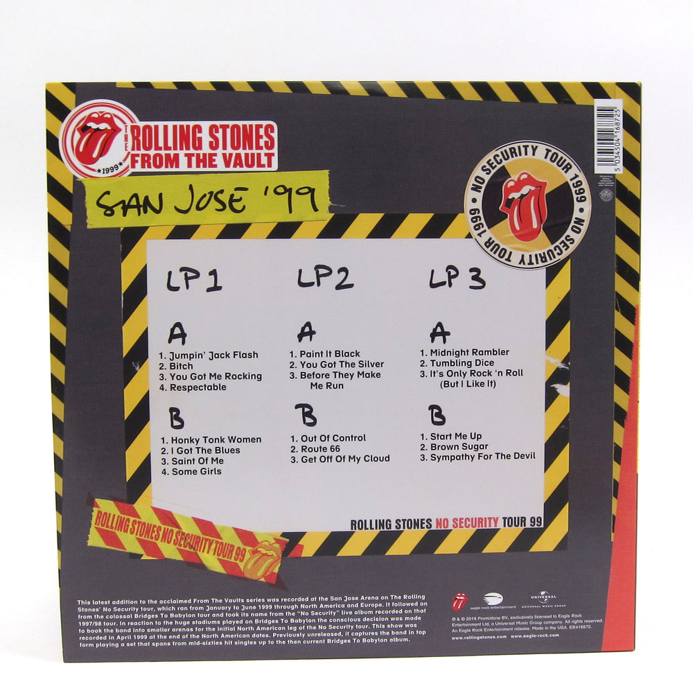 The Rolling Stones: From The Vault - No Security - San Jose 1999 Vinyl 3LP