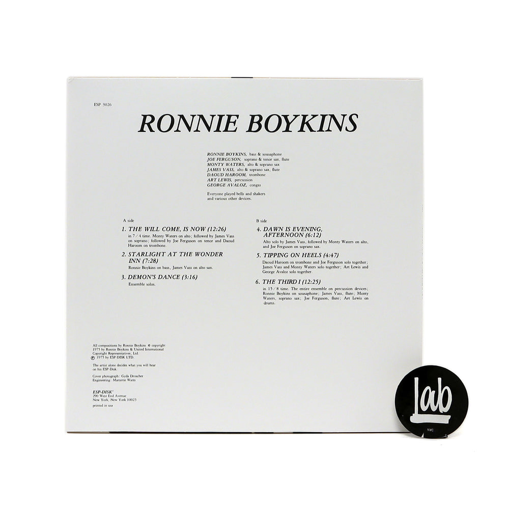 Ronnie Boykins: The Will Come, Is Now Vinyl LP