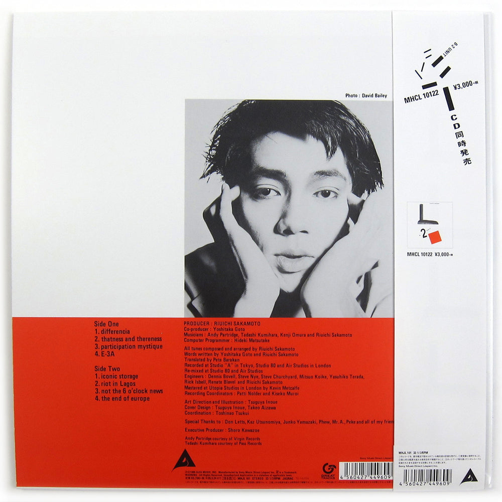 Ryuichi Sakamoto: B-2 Unit Vinyl LP