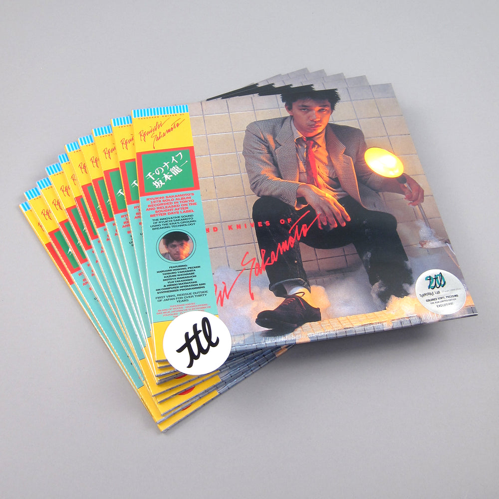 Ryuichi Sakamoto: Thousand Knives Of Ryuichi Sakamoto (Colored Vinyl) Vinyl LP - Turntable Lab Exclusive stack