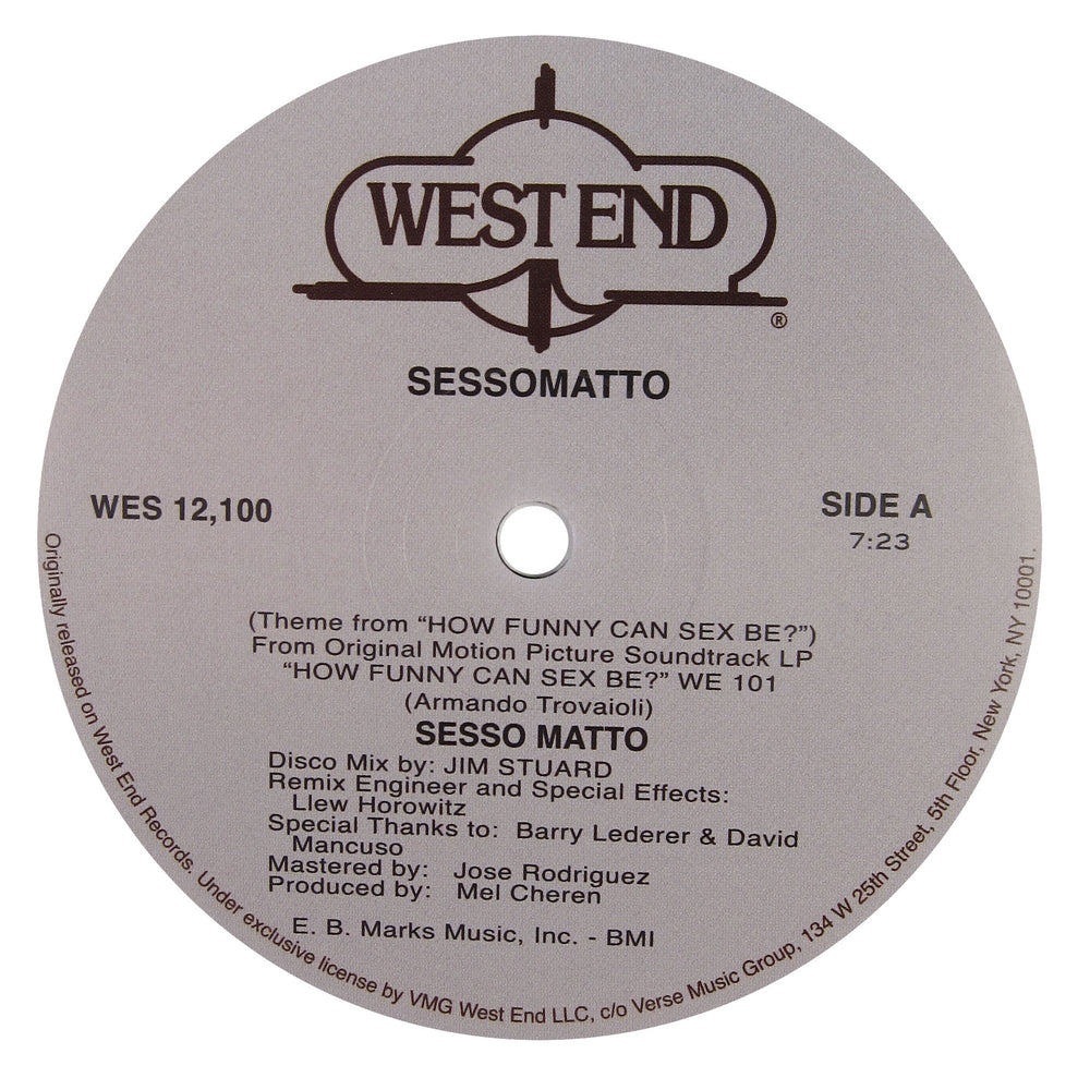 Sesso Matto: Sessomatto Vinyl 12"