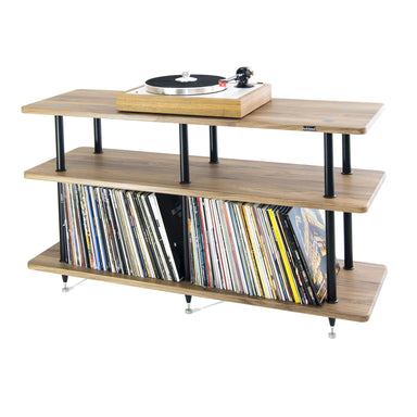 Solidsteel: VL-3 Turntable Shelf + Vinyl Record Storage - Walnut