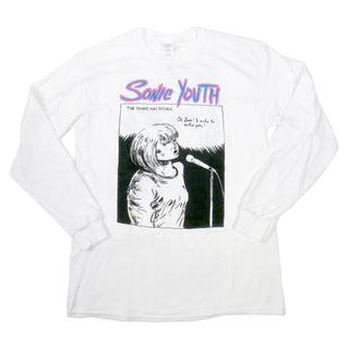 Sonic Youth: Echo Long Sleeve Shirt - White