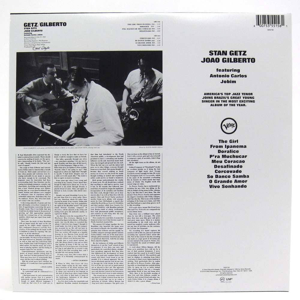 Stan Getz & Joao Gilberto: Getz Vinyl —