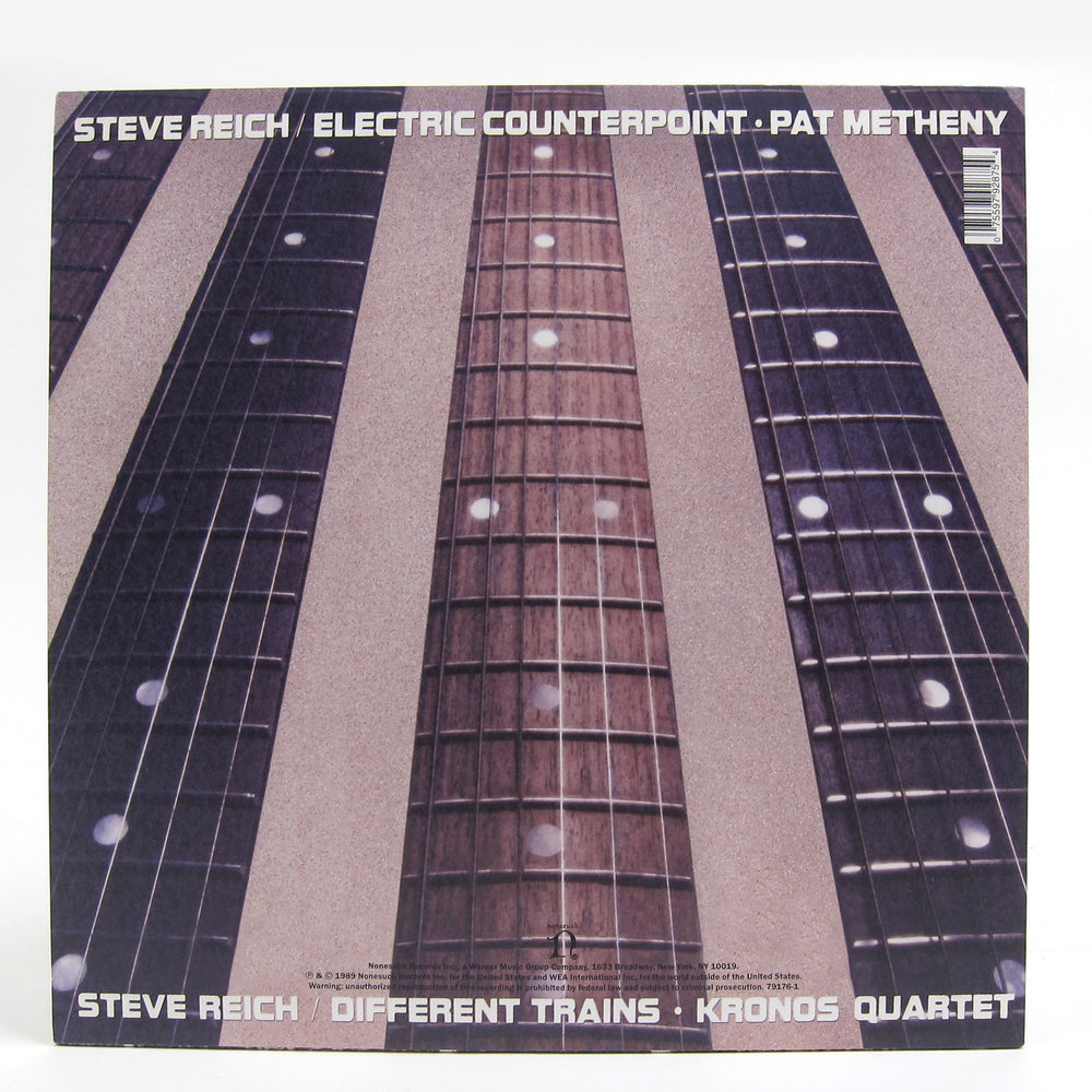 Steve Reich: Different Trains / Electric Counterpoint (Kronos Quartet, Pat Metheny) Vinyl LP