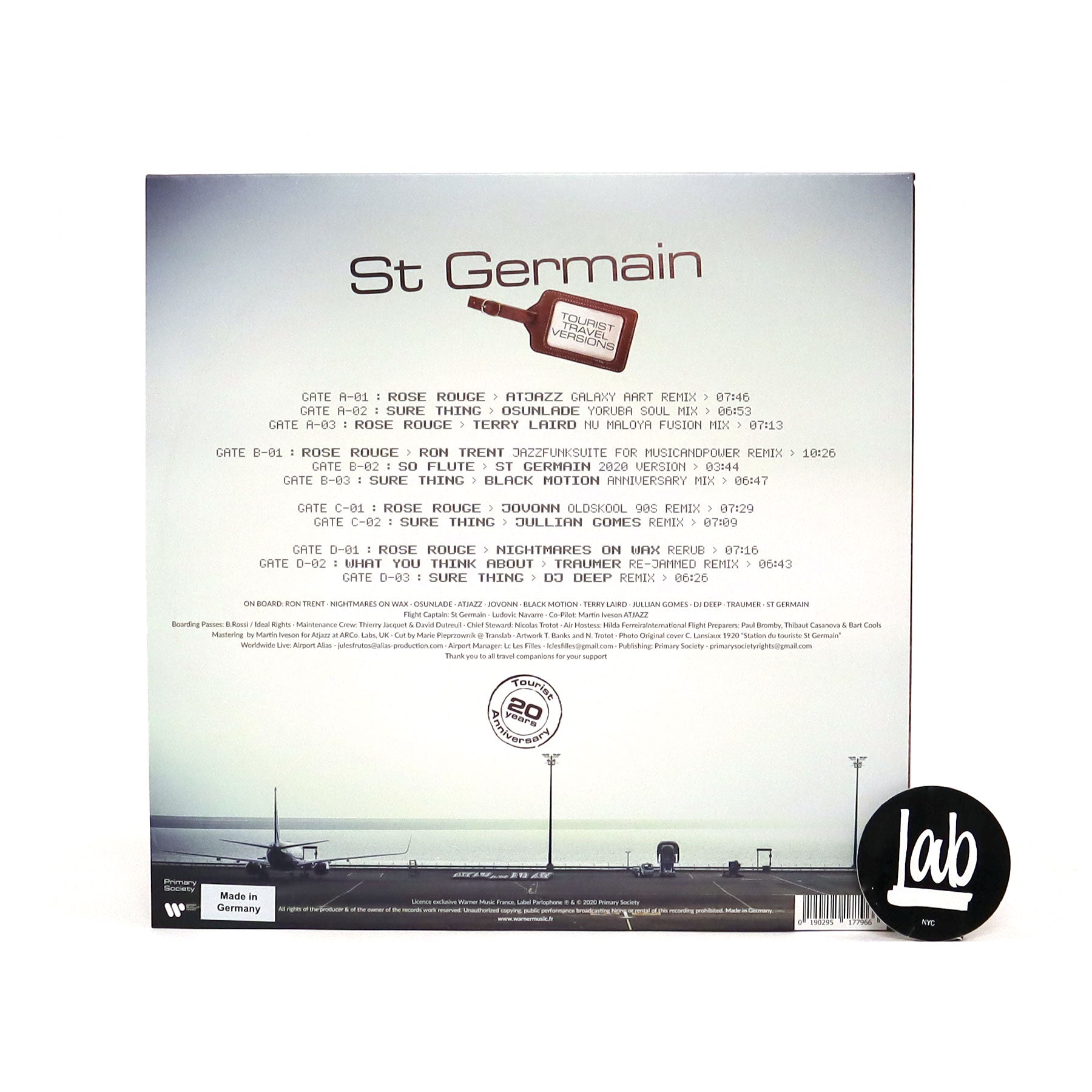 St. Germain Tourist 20th Anniversary Travel Versions Vinyl 2LP