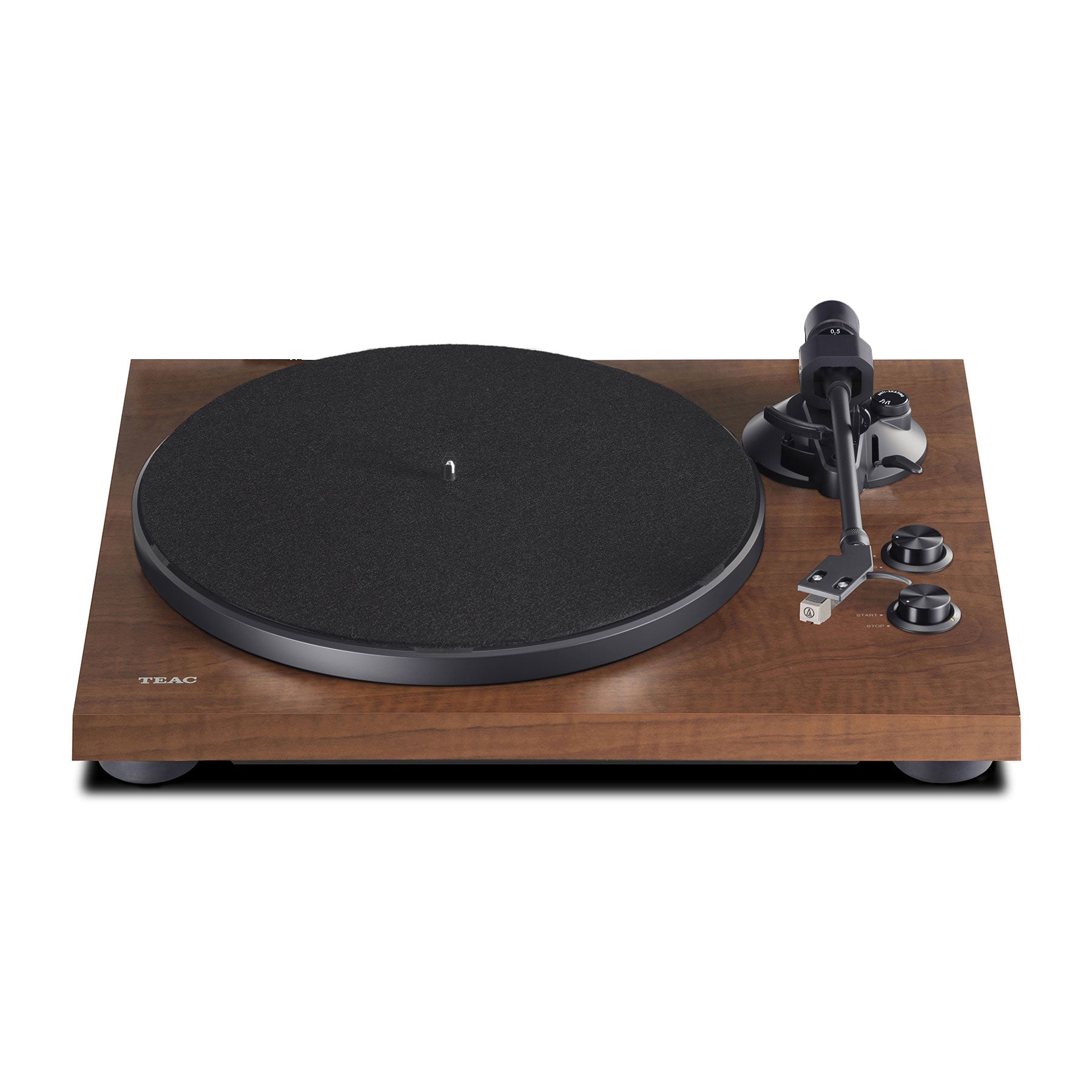 Teac TN-280BT-WA Giradischi Hi-Fi Con Bluetooth - Trasmissione A Cinghia, Piastra In Alluminio, Preamplificatore Fono MM - Custodia MDF Nero/Marrone