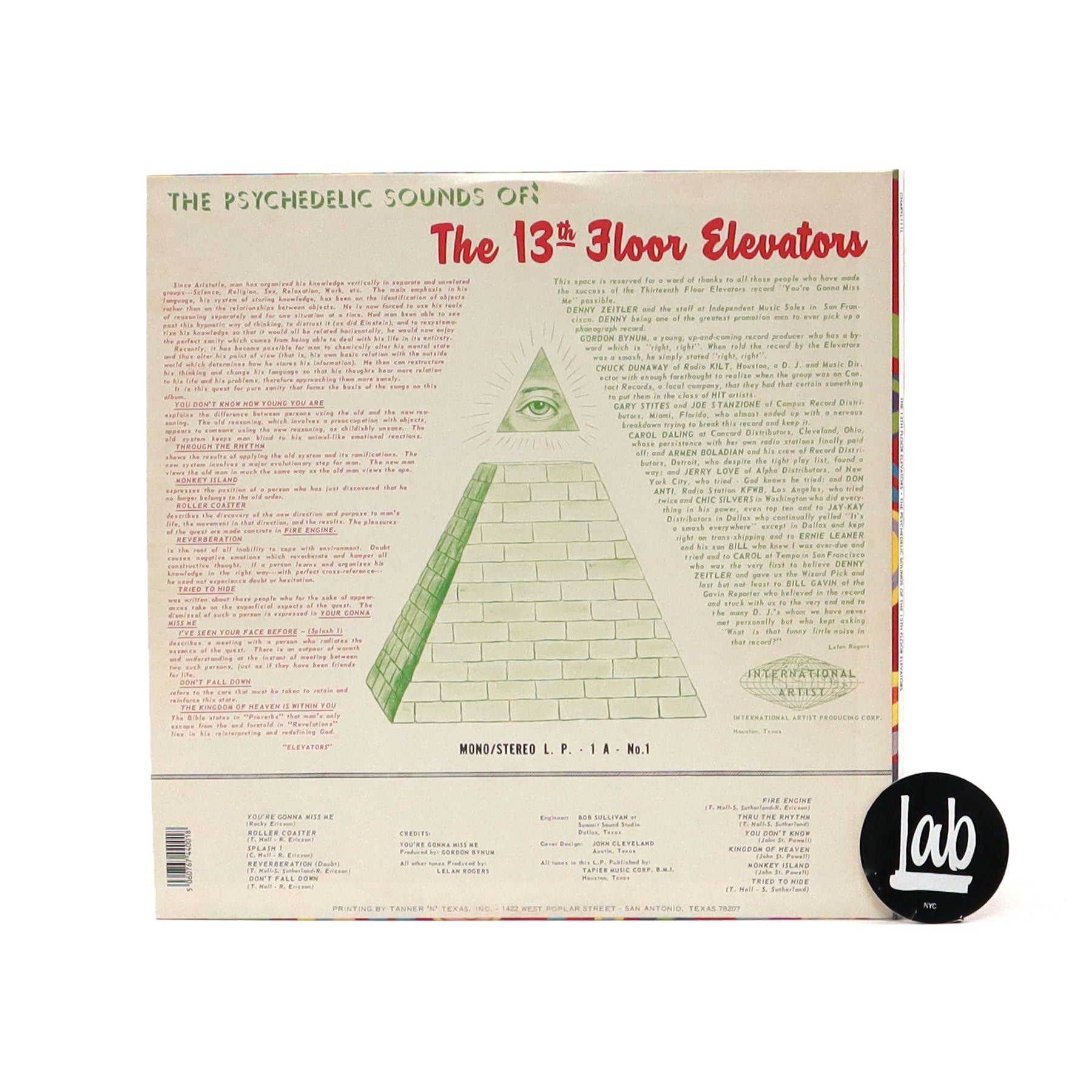 The 13th Floor Elevators: The Psychedelic Sounds Of (Colored Vinyl