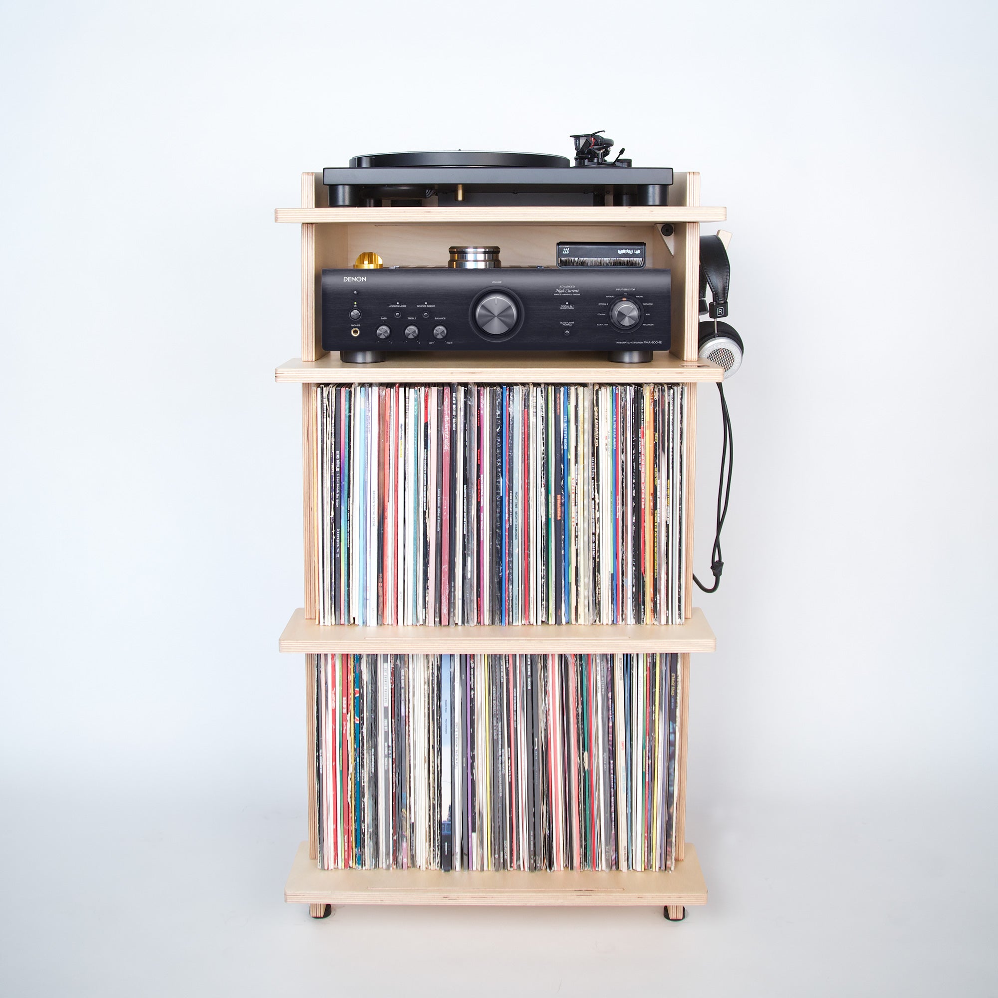 Turntable Stand + Vinyl Storage, Made In the USA