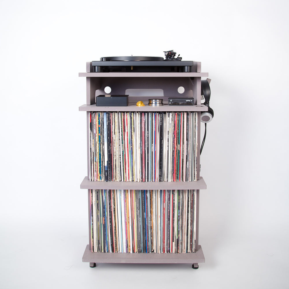 Two Tier Vinyl Record Cabinet Record Storage DJ Cabinet Vinyl
