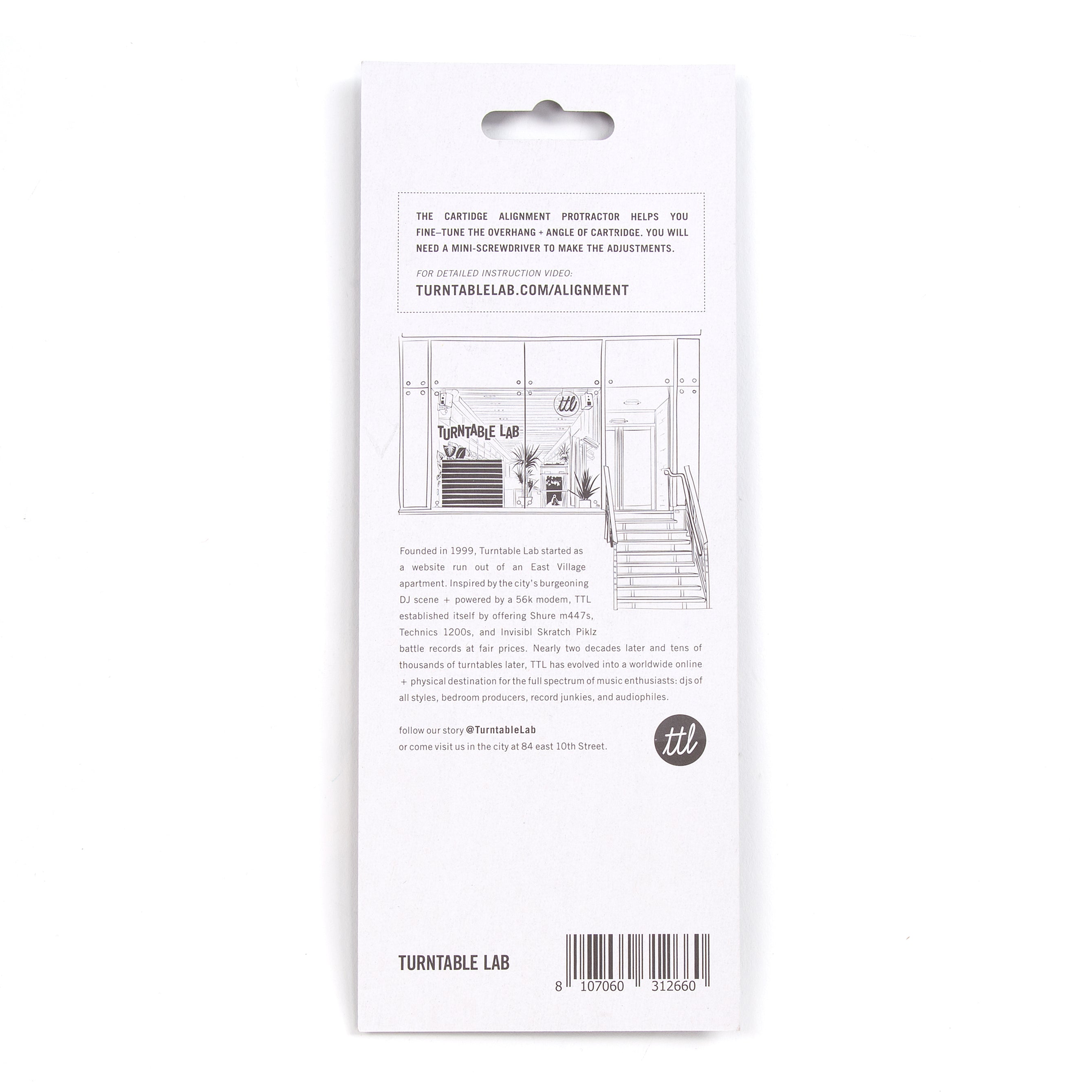 Turntable Lab Turntable Phono Cartridge Alignment Protractor Tool
