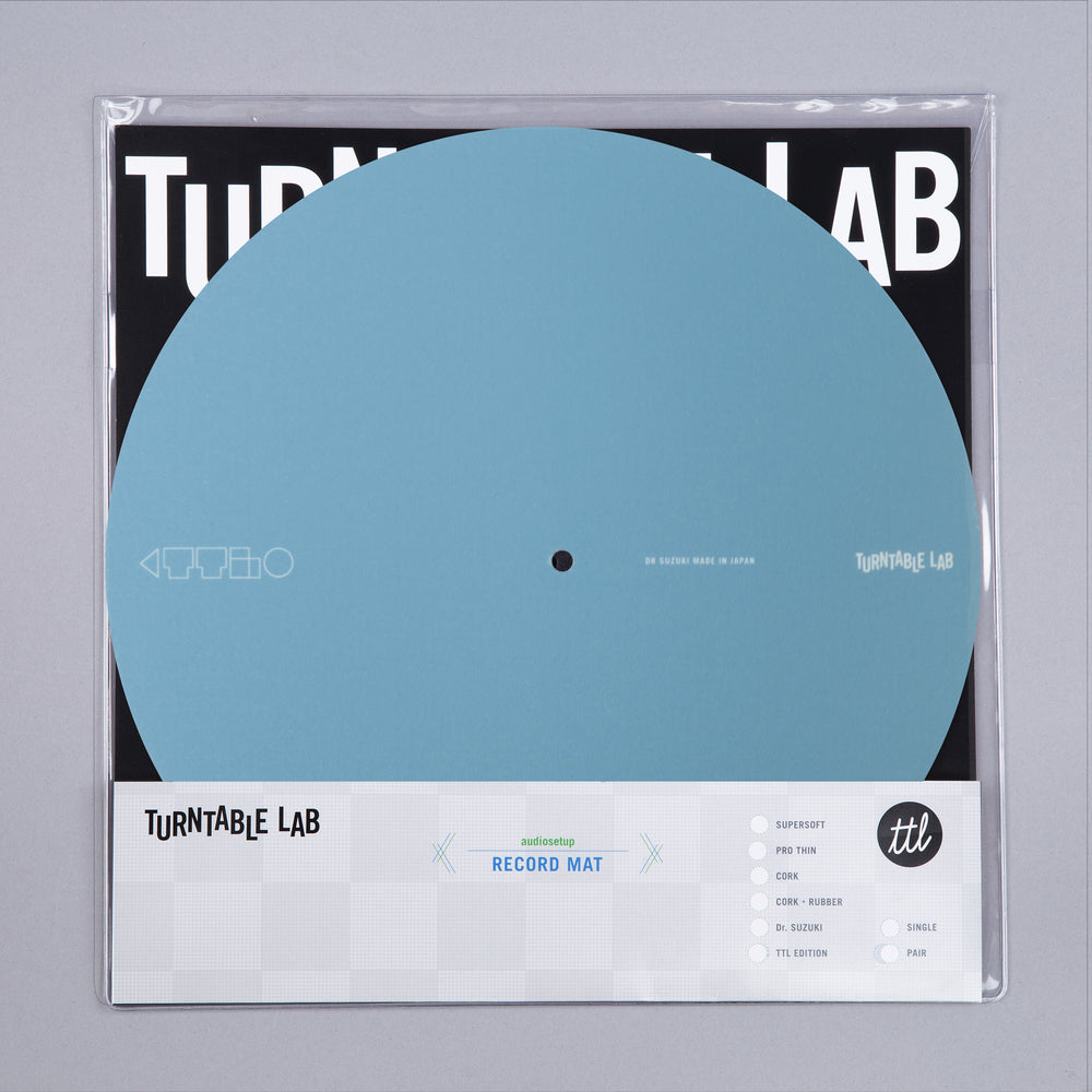 Turntable Lab: Dr. Suzuki Record Mat - Component Design - Lake Blue