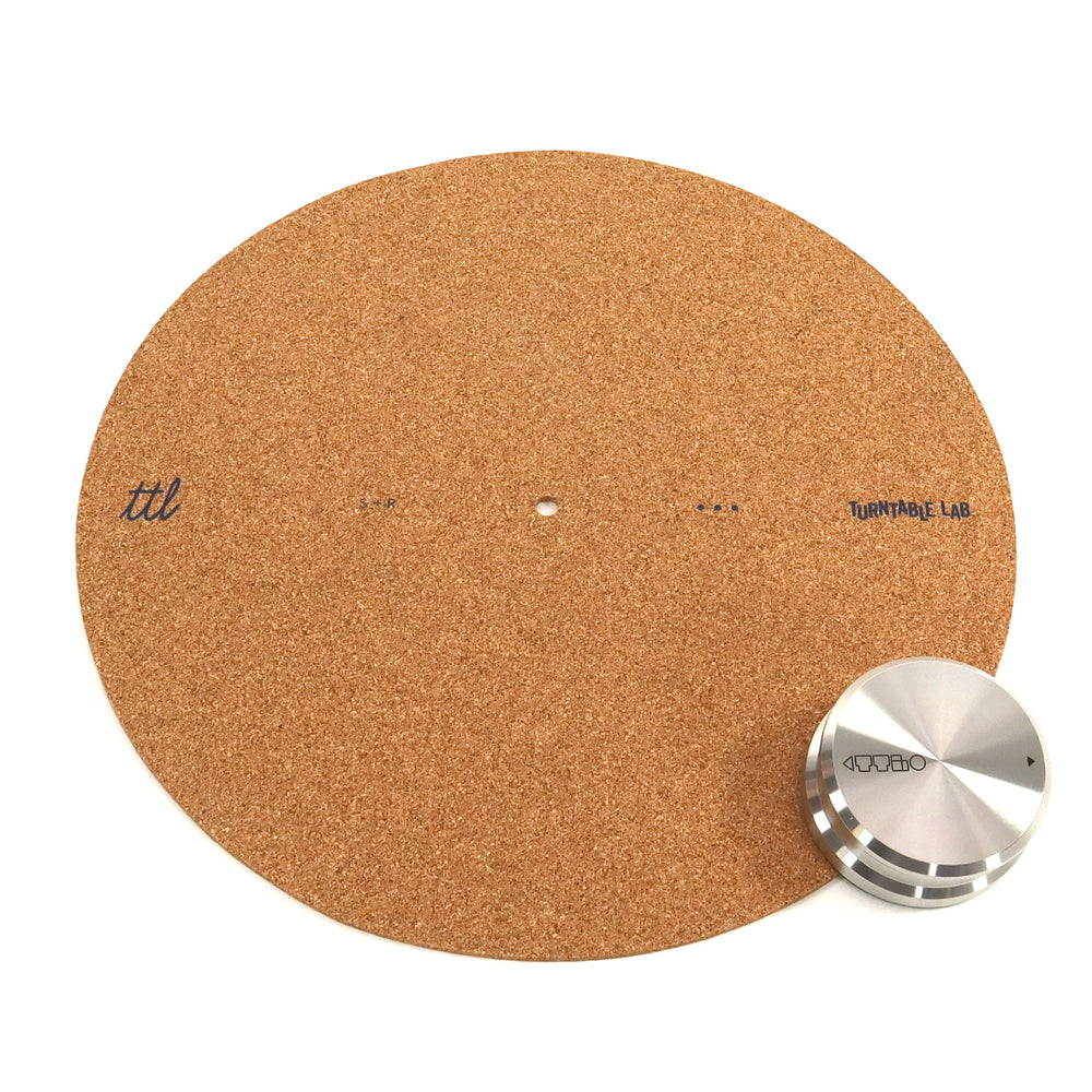 Turntable Lab: Cork Record Mat + Record Weight Bundle —