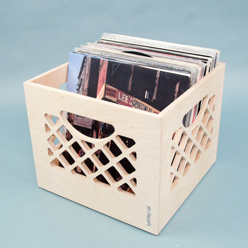 Turntable Lab: Classic Wooden Record Storage Crate