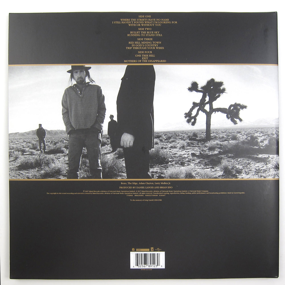U2: The Joshua Tree (180g, Colored Vinyl) Vinyl 2LP