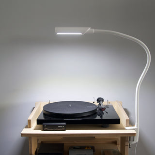 Reliable Corp.: UberLight Flex Turntable Task Lamp - White / Clamp Model