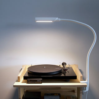 Reliable Corp.: UberLight Flex Turntable Task Lamp - White / Clamp Model - (Open Box Special)