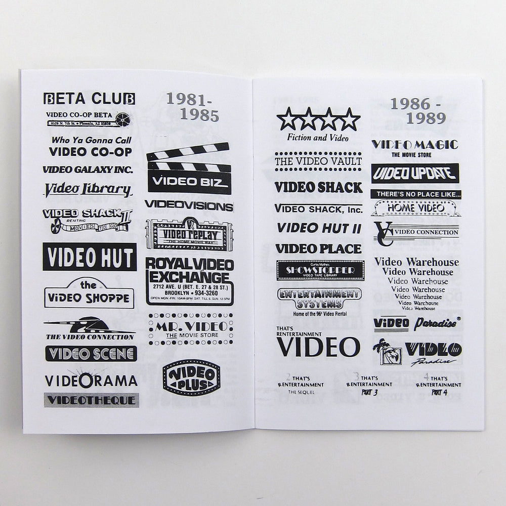 Videoland: A Visual Catalog of American Video Store Logos 1980-1995 Zine