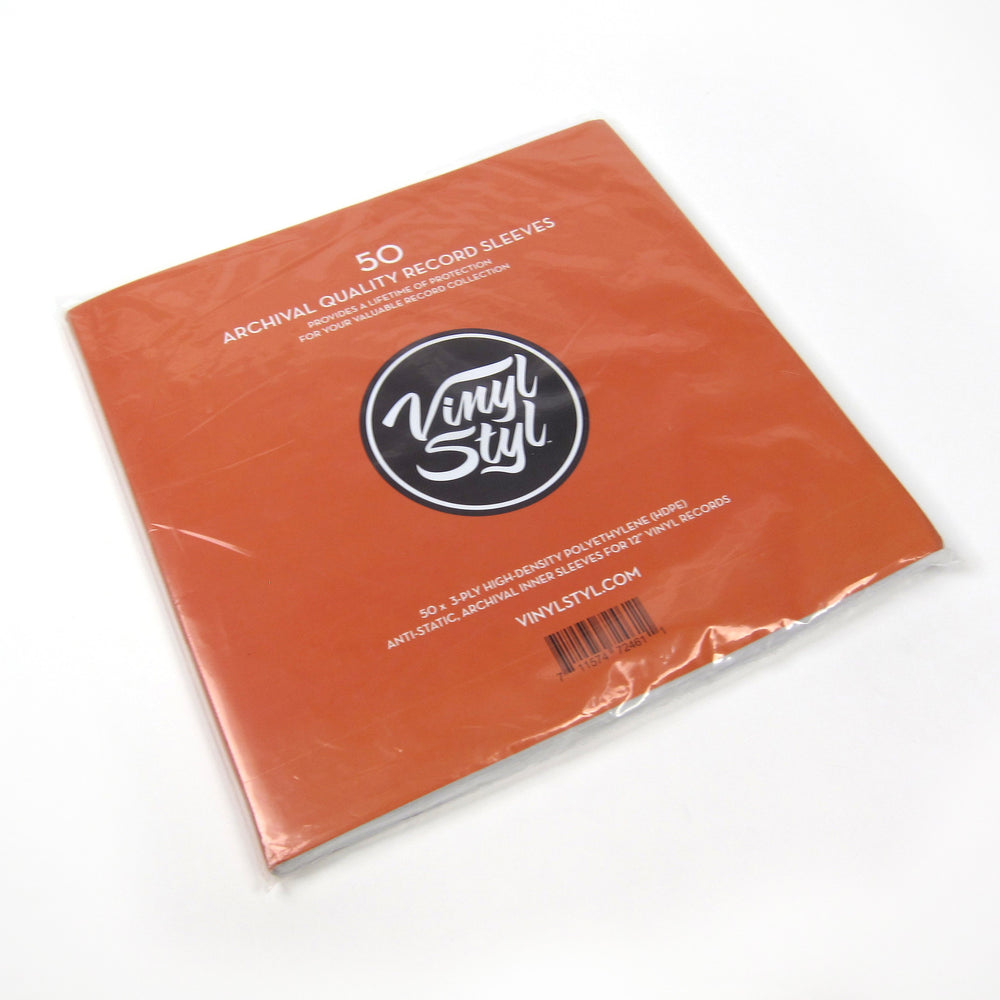 Vinyl Styl 12 Inch Vinyl Record Protective Outer Sleeves- Open Top - 50  Count (Clear)