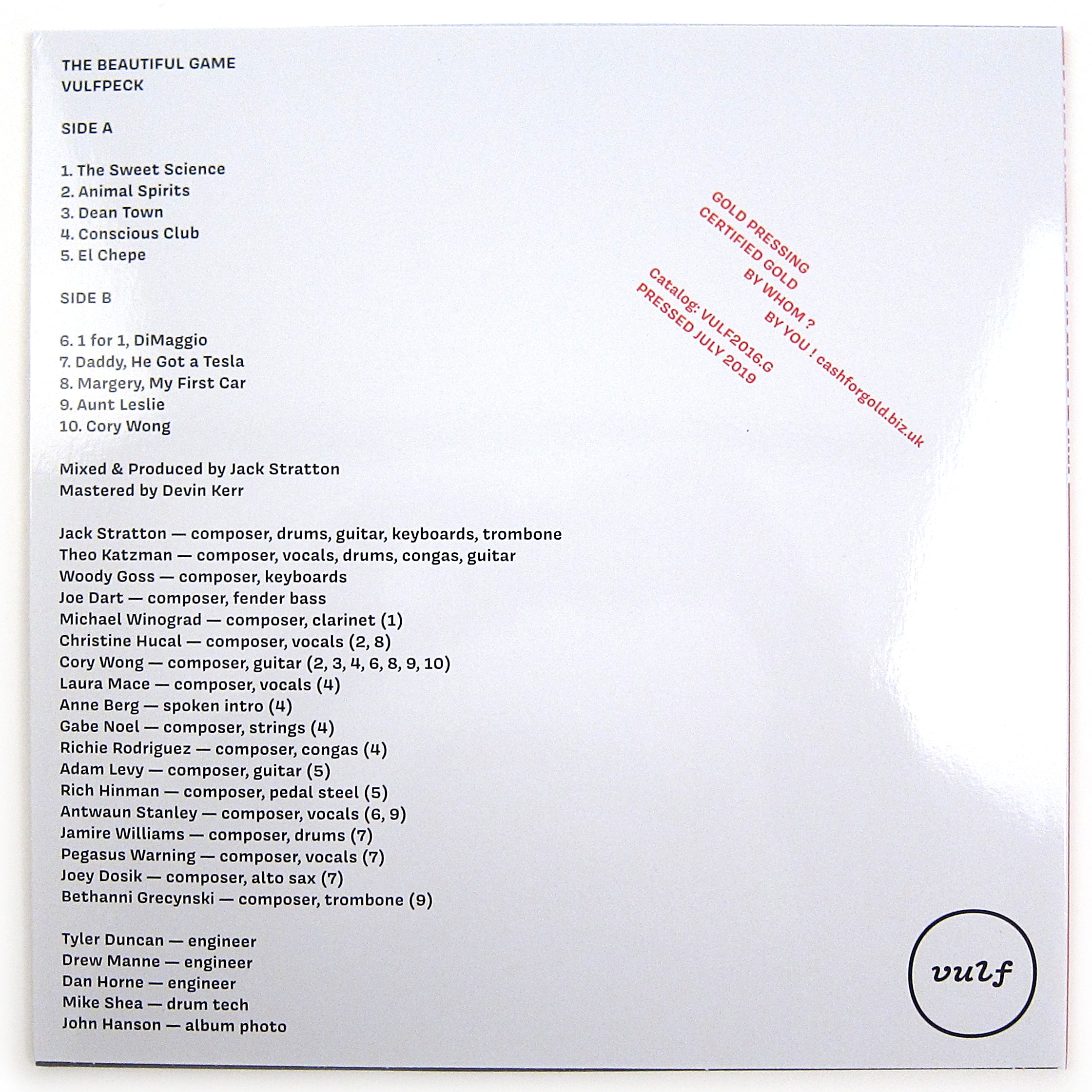 8/4まで出品・Vulfpeck/The Beautiful Game LP The Beautiful Game | Vulfpeck