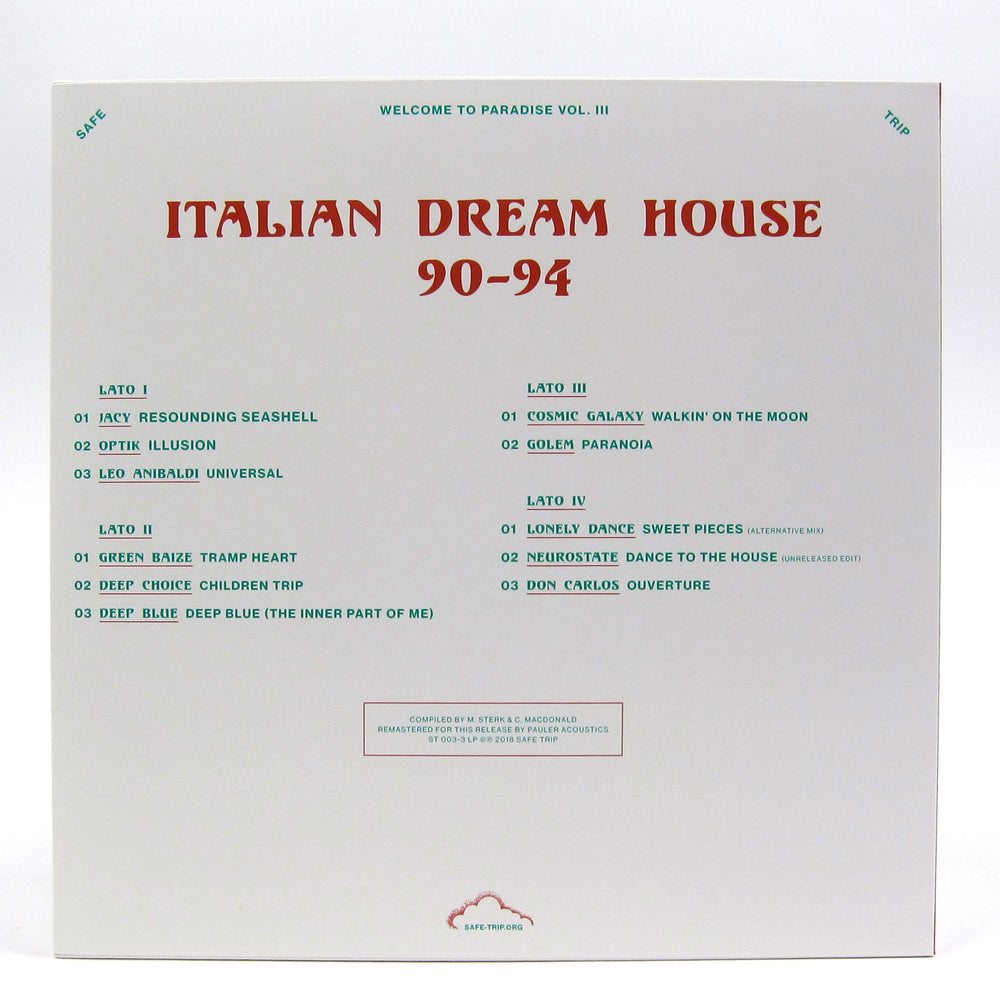 Safe Trip: Welcome To Paradise Vol.III - Italian Dream House 90-94 Vinyl 2LP
