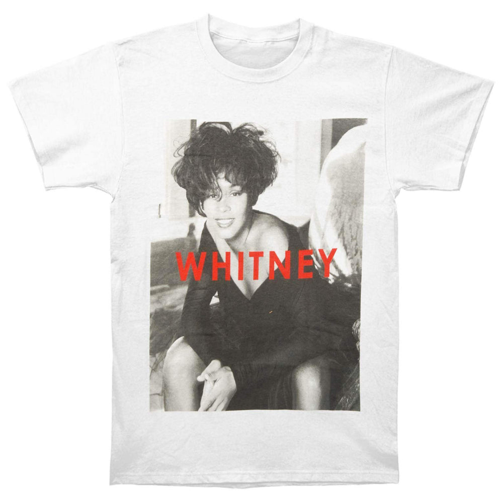 Whitney Houston: B&W Portrait Shirt - White