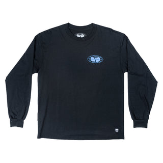 Wu Wear: Globe Logo Long Sleeve Shirt - Black