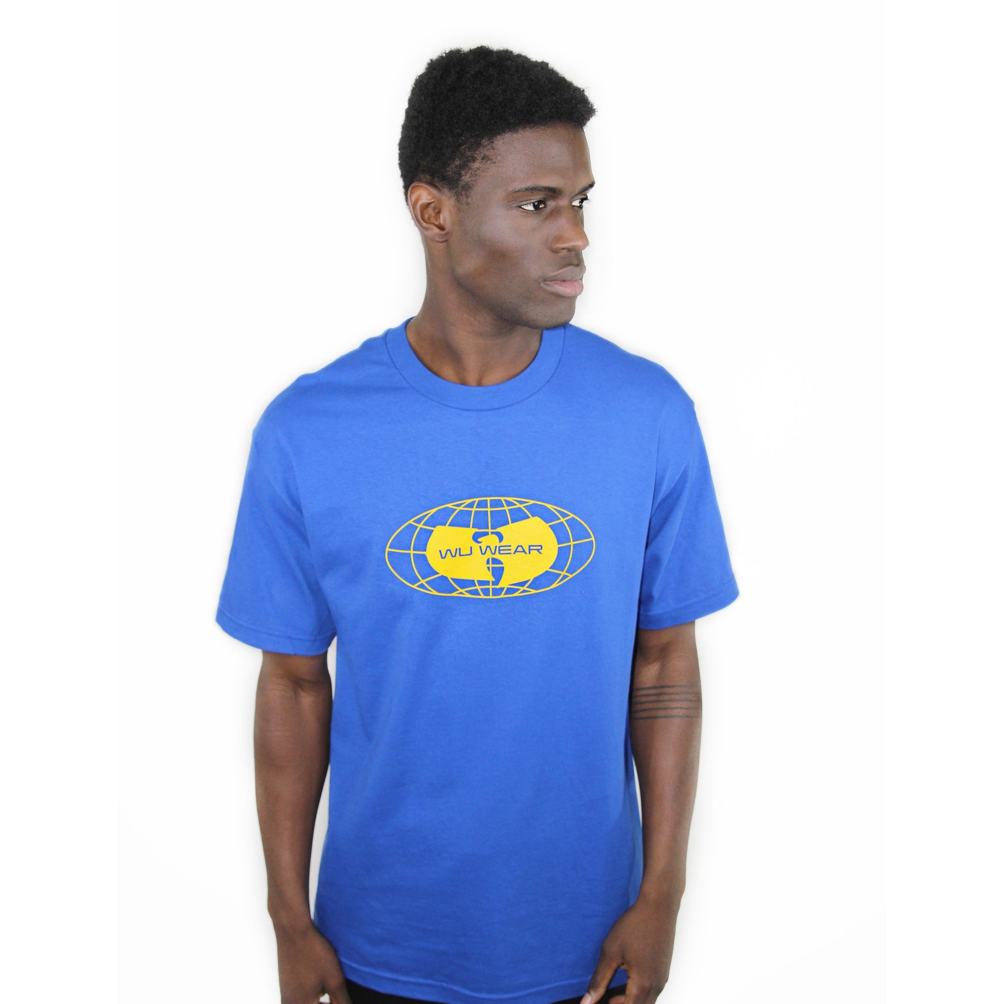 Wu Wear: Globe Logo Shirt - Blue — TurntableLab.com