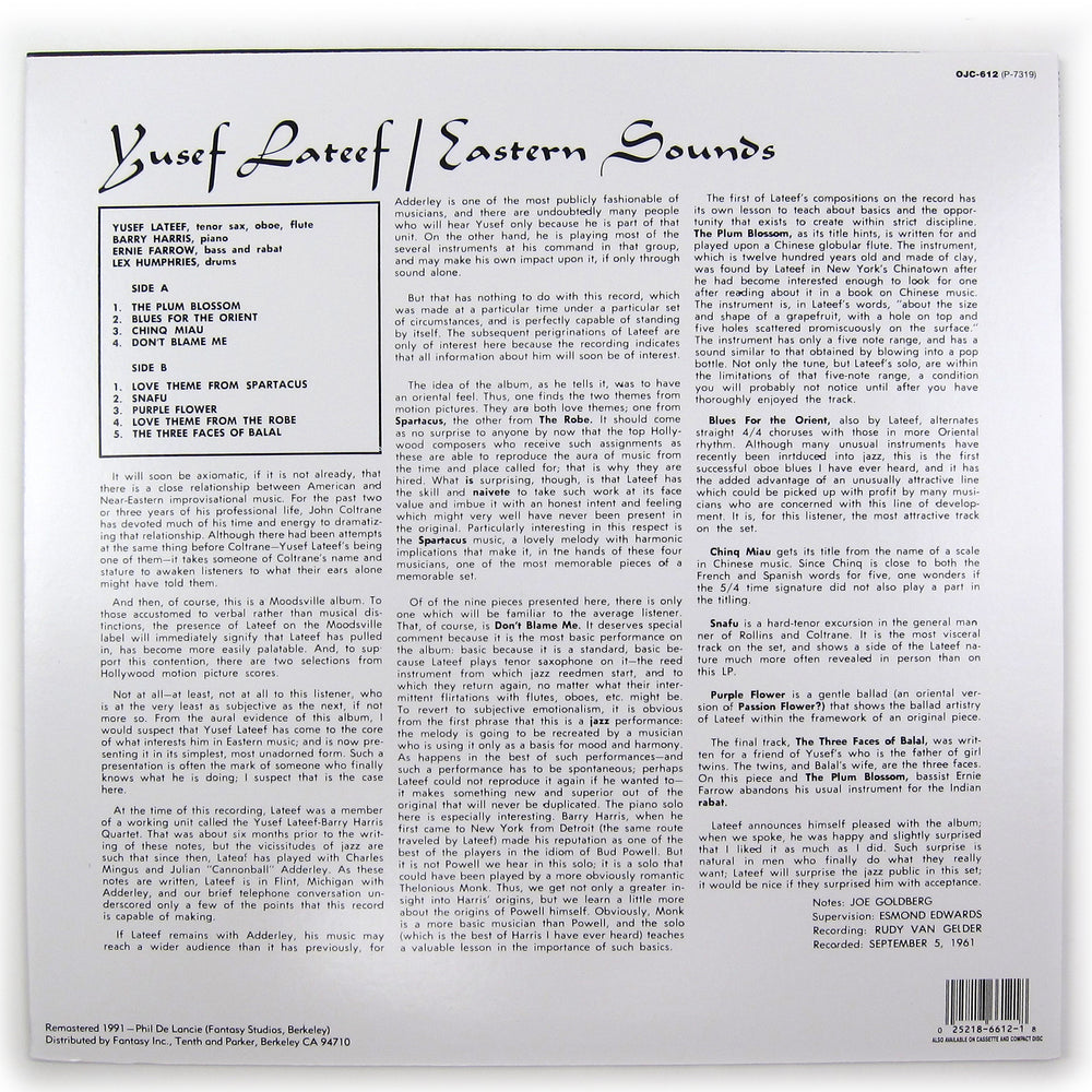 Yusef Lateef: Eastern Sounds (Colored Vinyl) Vinyl LP